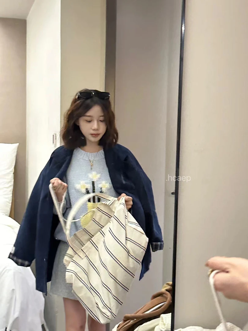 Peach自制 韩版贴标通勤大容量手提帆布包 759