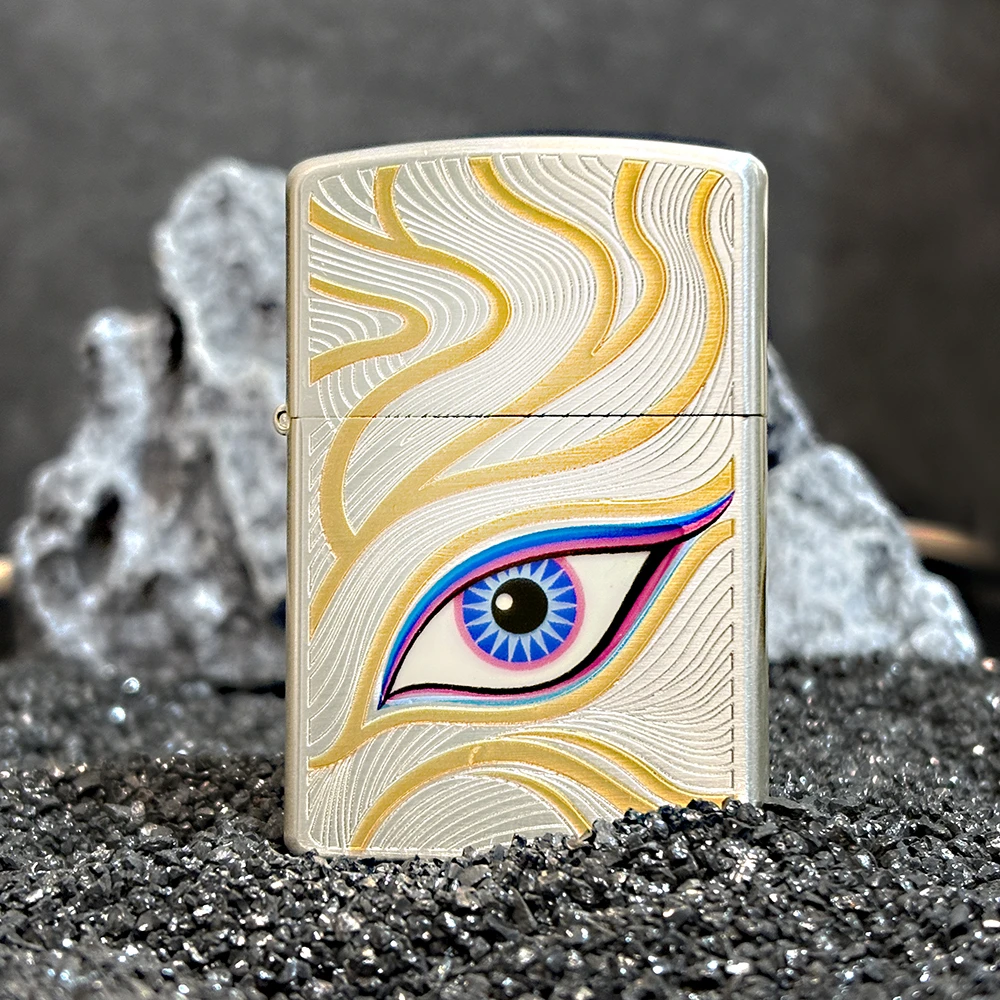 二代秋水含情夜光煤油打火机双面精雕男士礼品