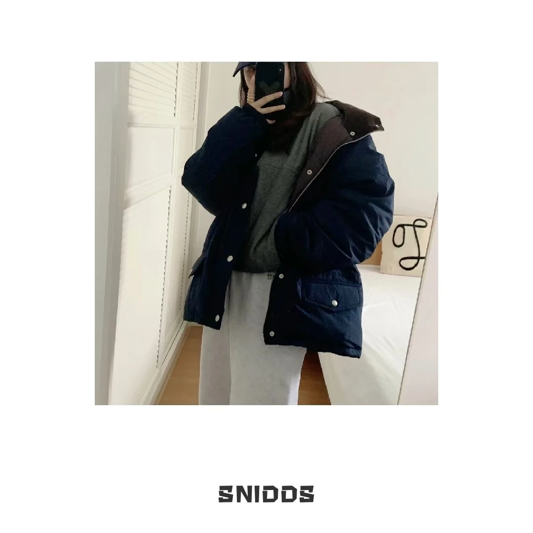 10/28 情侣秋冬廓形 韩版立领工装保暖棉服外套