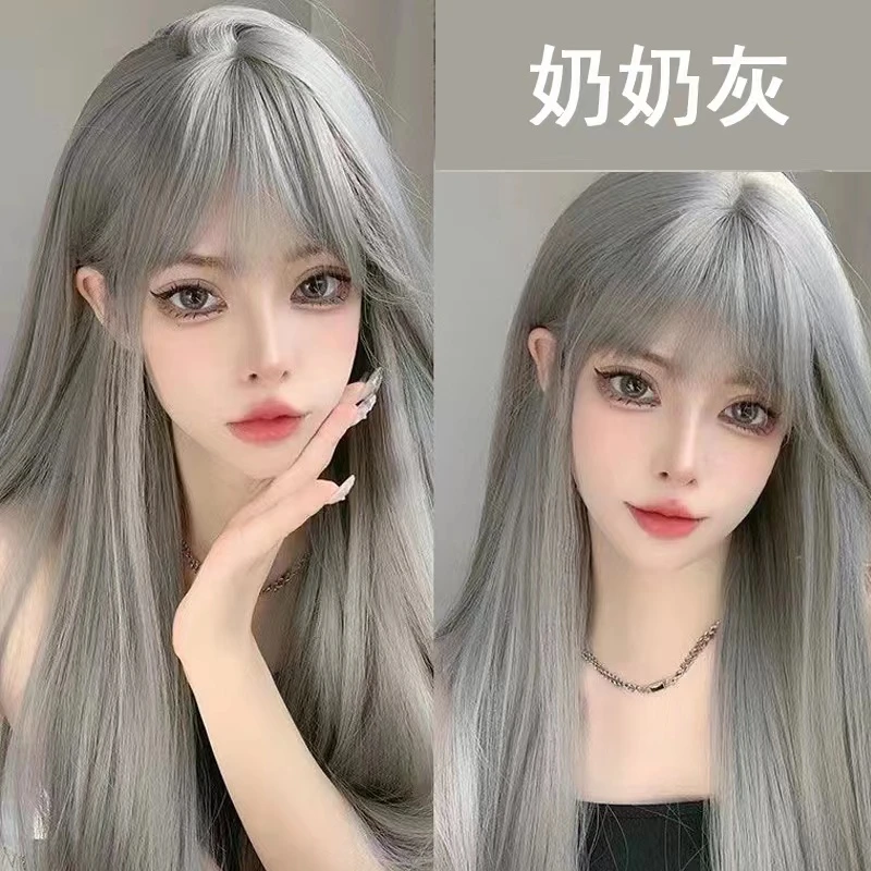 【买一送一】灰色棕色染发剂自己在家理发店泡泡颜色植物女显白