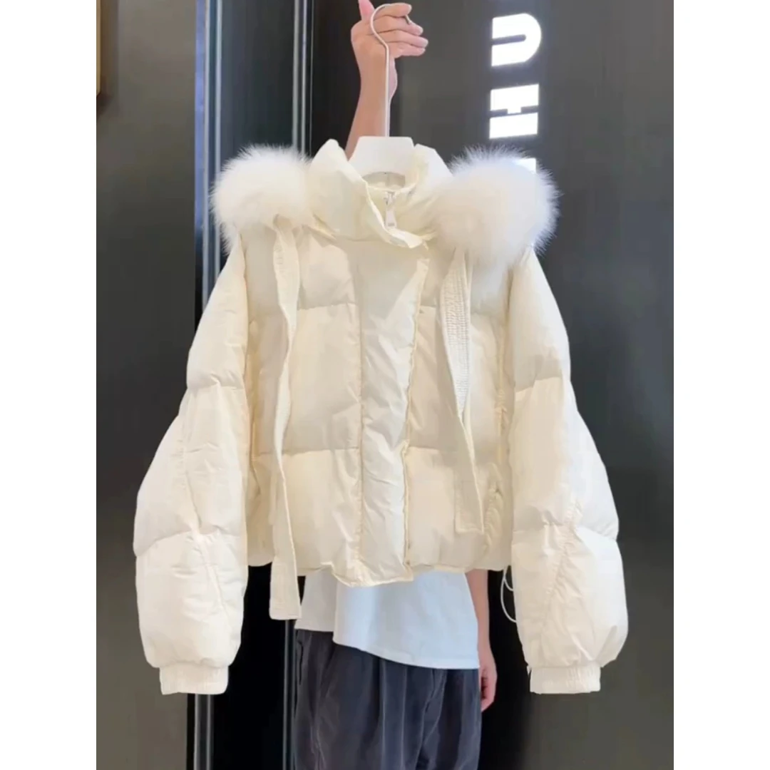 2023冬季新款今年流行棉衣超好看羽绒服小个子白色短款棉服外套女