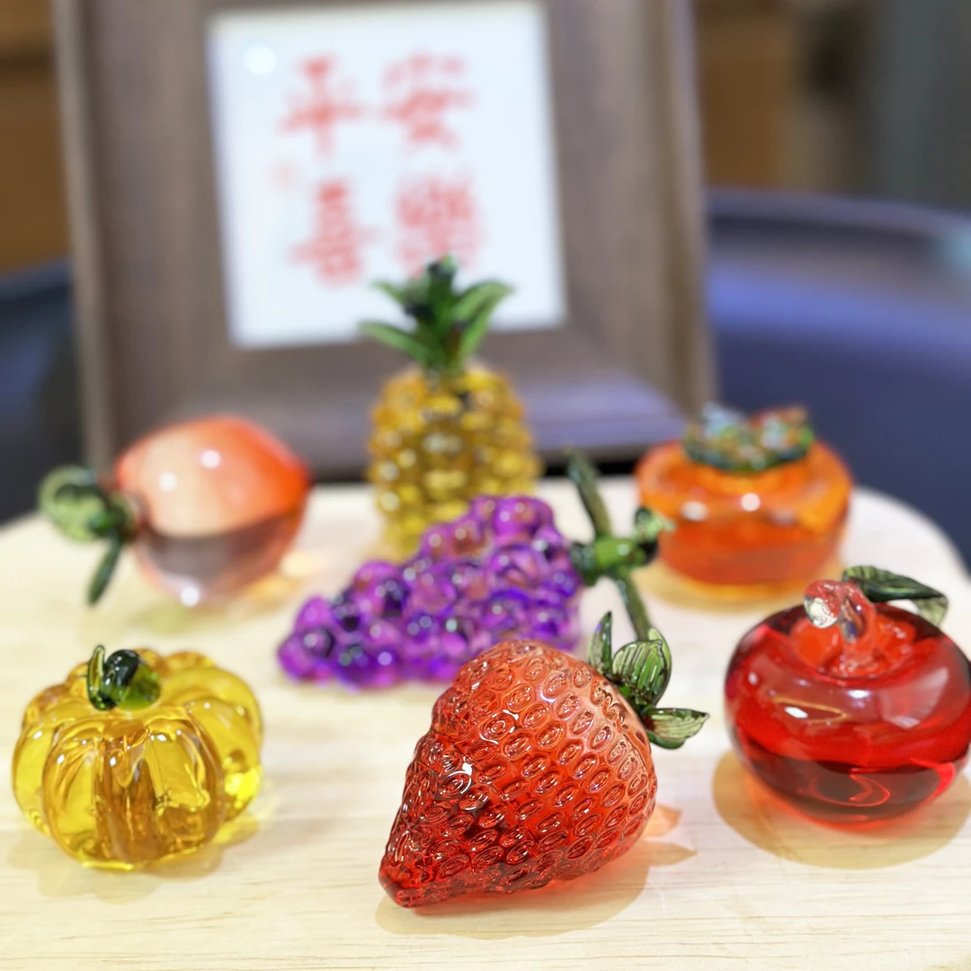 仿真水果蔬菜模型摆件迷你小摆件玩具水晶草莓苹果精致卧室摆饰