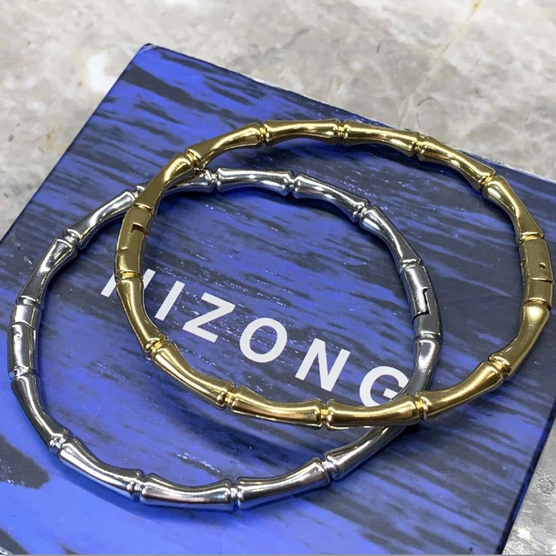 铜合金手镯 高级竹节.金银双色简约立体手镯07MY1442