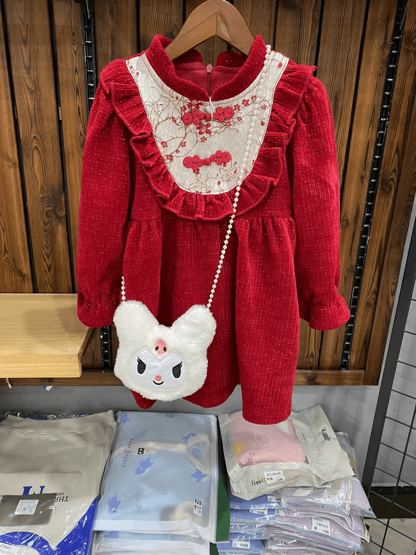 927潮童加绒连衣裙 新年裙女孩裙子