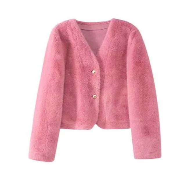 金标环A草草时尚网红气质女装开衫外套