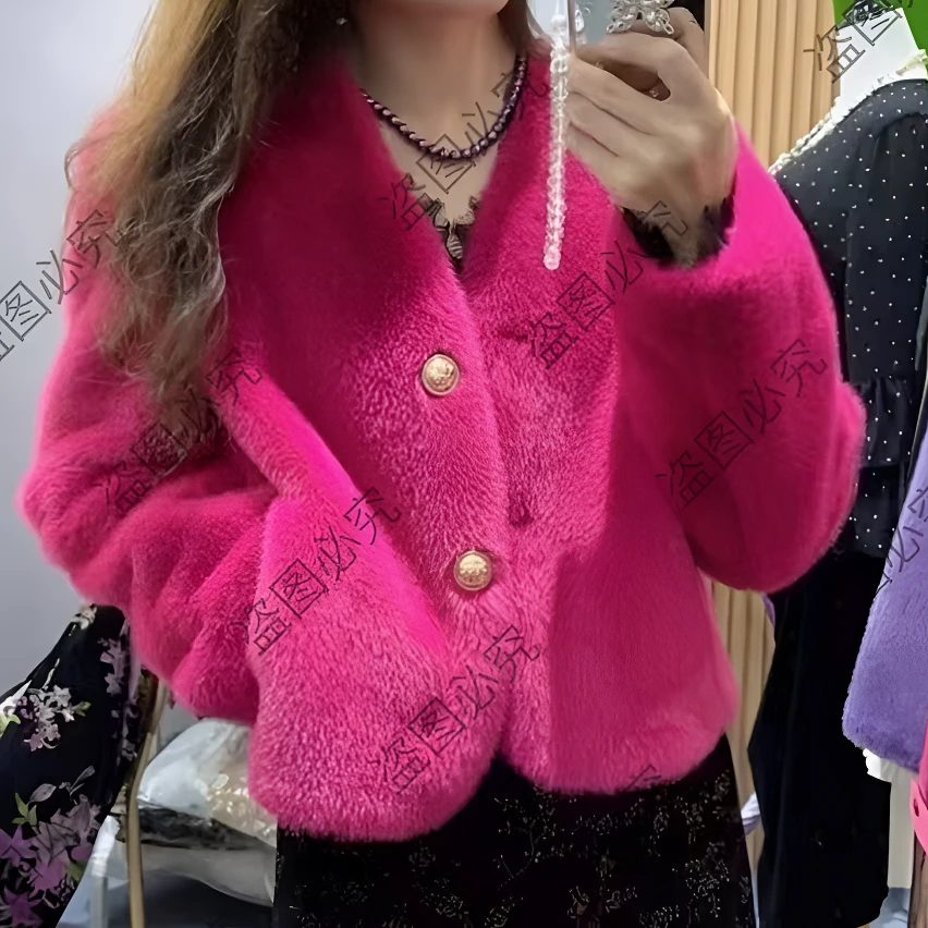 0200时尚网红同款气质百搭毛毛外套