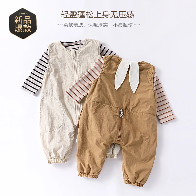 【冲锋衣加绒三防背带 小乐妈咪】卡通背带婴儿童小童女童衣服G19