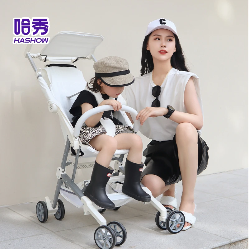 哈秀口袋车婴儿车 折叠可坐可躺超轻便携书包推车收车出行