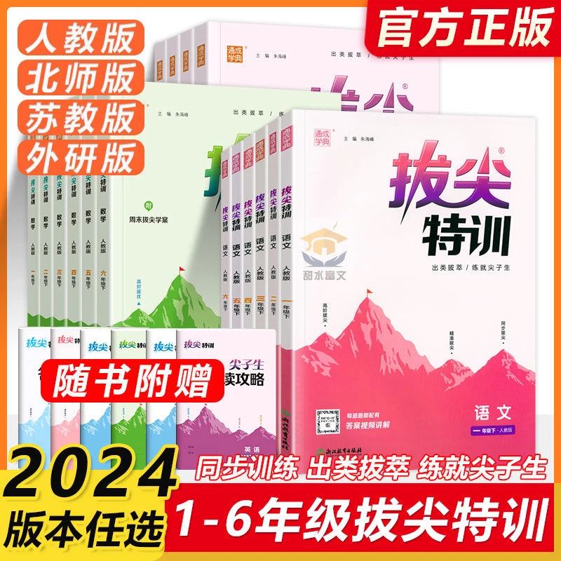 拔尖特训一二三四五六年级上下册语数英同步练习册人教北师苏教版