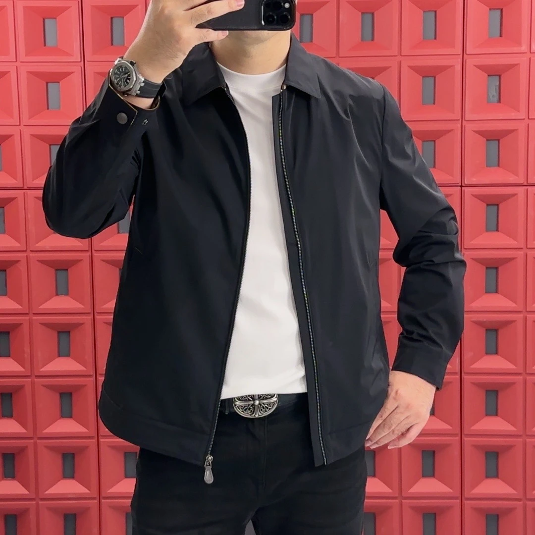 【秋季新品】LW625 男士高品质简约行政商务翻领夹克外套