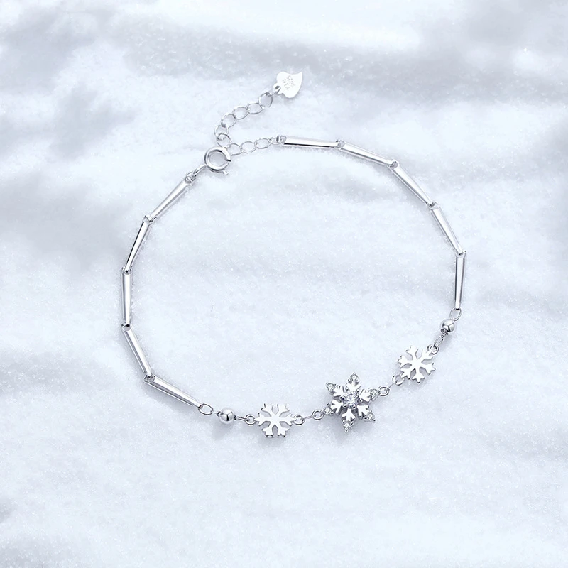 925银手链 雪花手链女款纯银轻奢小众设计精致百搭高级感气质新款
