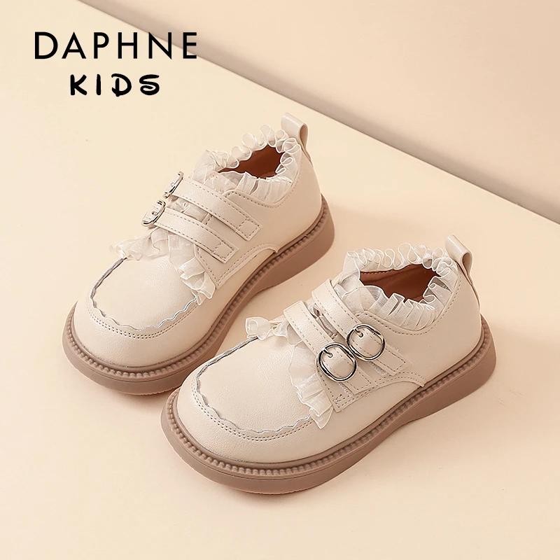 Daphne达芙妮女童鞋子秋季真皮小皮鞋2025新款春季软底小女孩单鞋