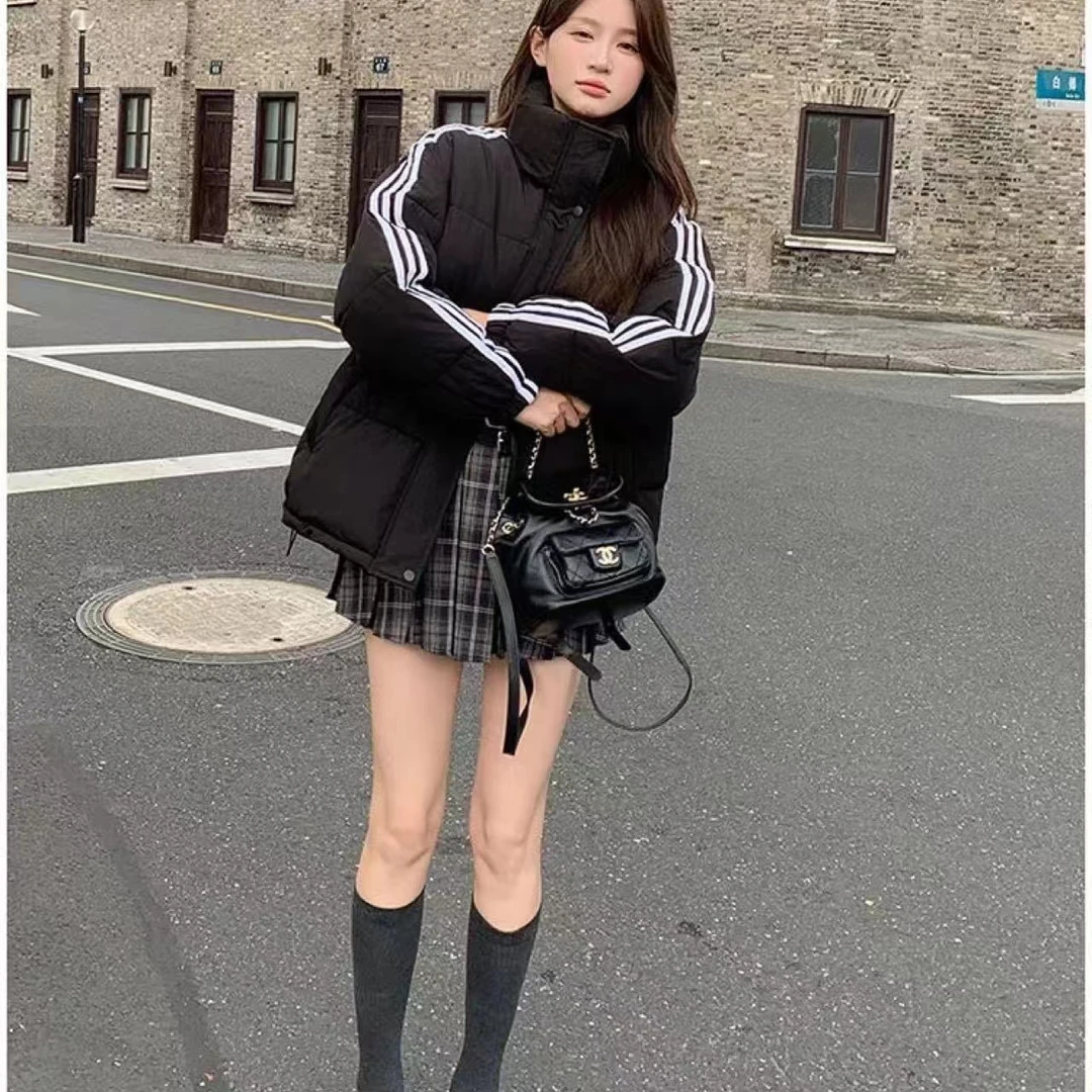 韩版冬款休闲百搭8812运动款立领棉服