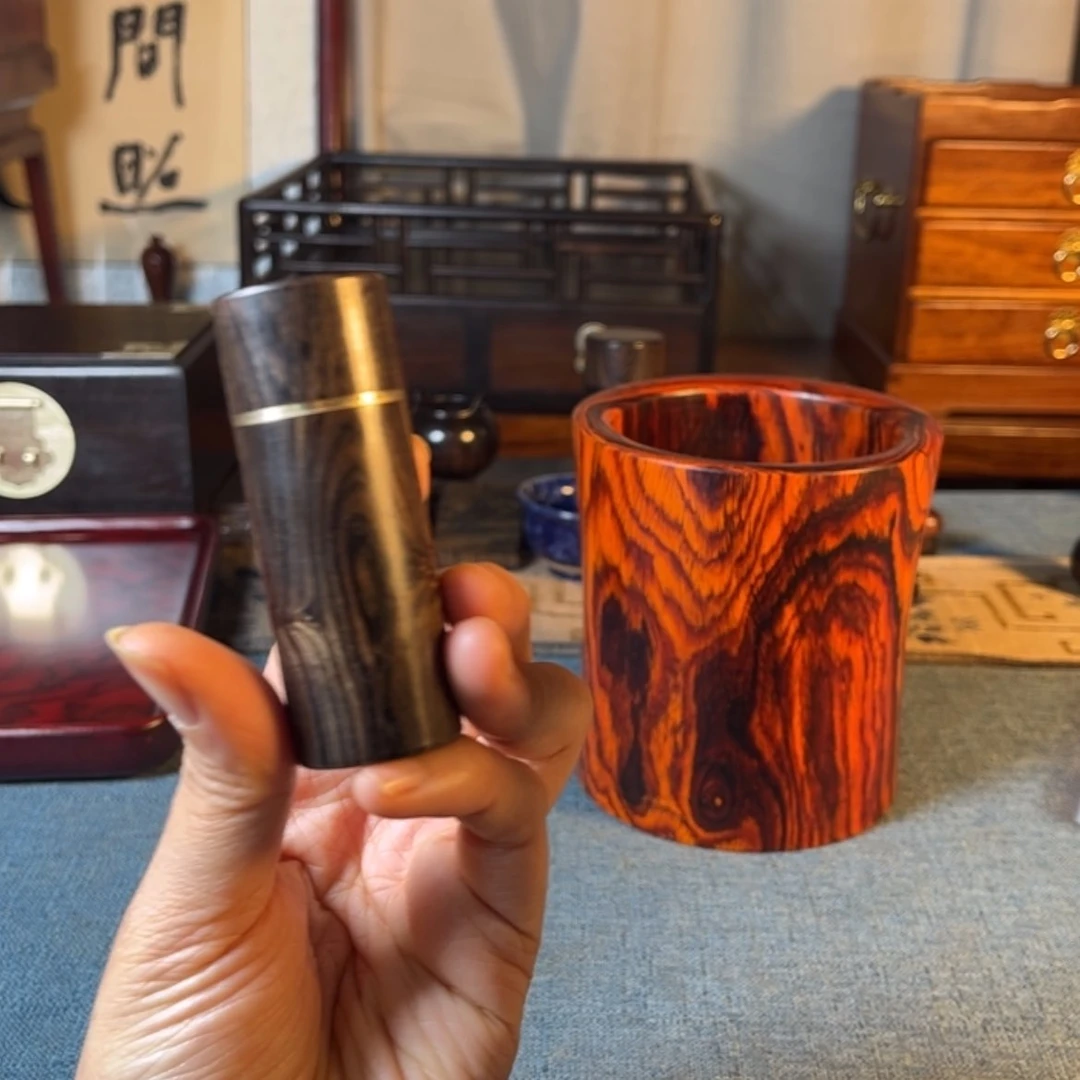 【闪购商品】檀木牙签罐