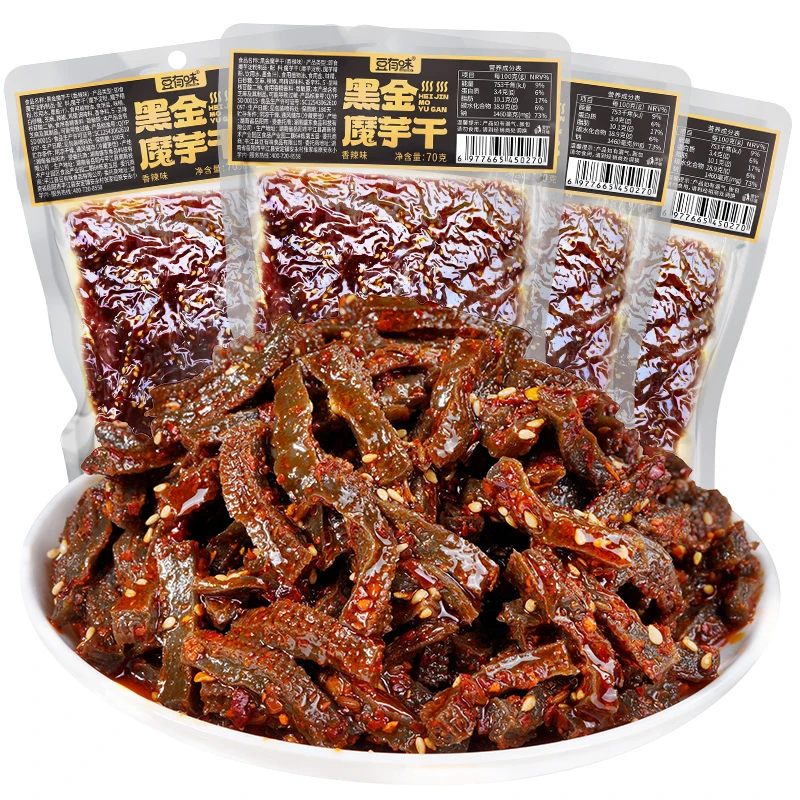 豆有味湖南特产黑金魔芋干香辣休闲追剧解馋网红麻辣小零食L