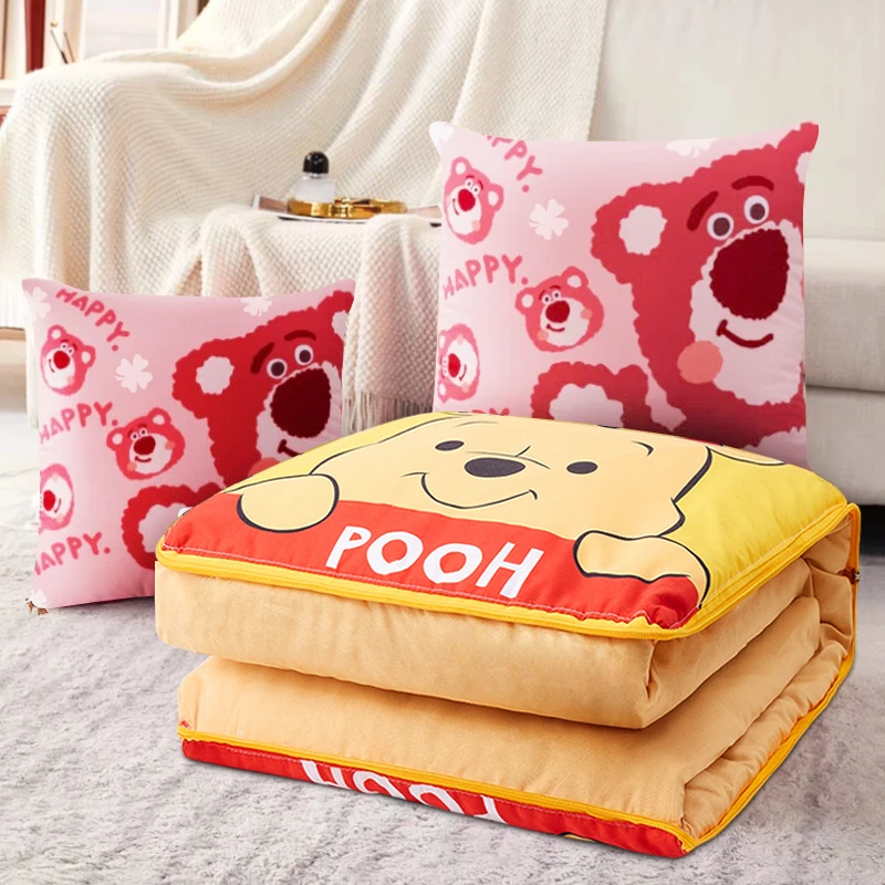 迪士尼车载两用二合一多功能床上沙发抱枕被