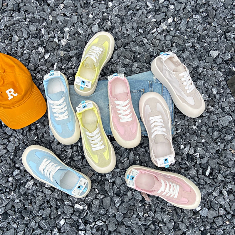 爆款芭蕾风德训鞋女2024年夏季新款小白鞋时尚休闲鞋透气运动鞋