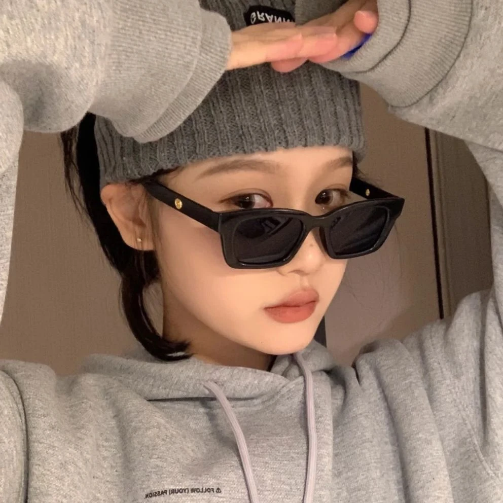 欧美风美式复古墨镜女jennie同款高级感网红款小框圆脸街拍太阳镜