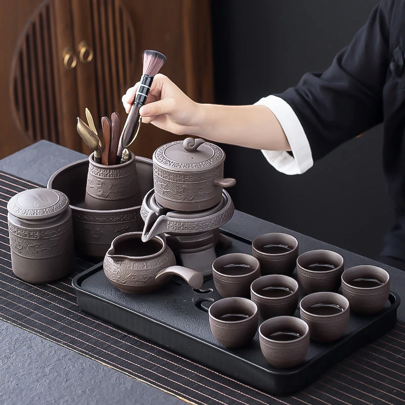 懒人石墨自动茶具套装家用紫砂泡茶器办公室茶壶陶瓷茶杯功夫茶具
