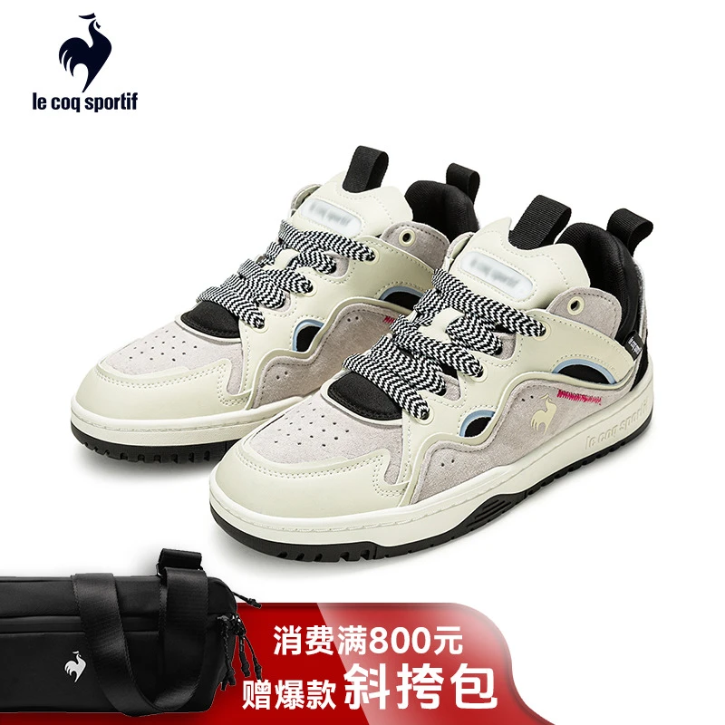 乐卡克法国公鸡复古时尚潮流百搭情侣厚底宽体板鞋CMT-233403