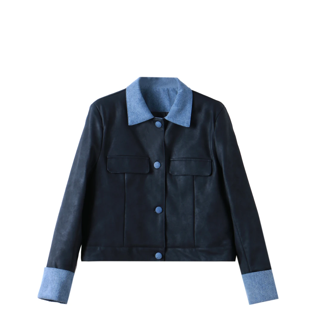 [小白专属]新款撞色拼接短款90白鸭绒羽绒服小个子休闲外套SY129