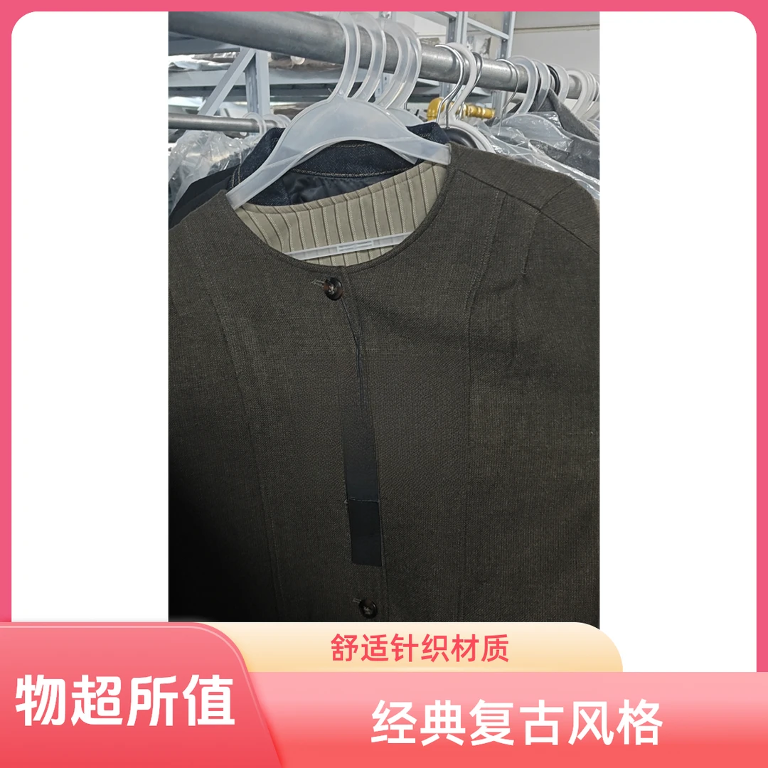 复古圆领棉短外套SY303