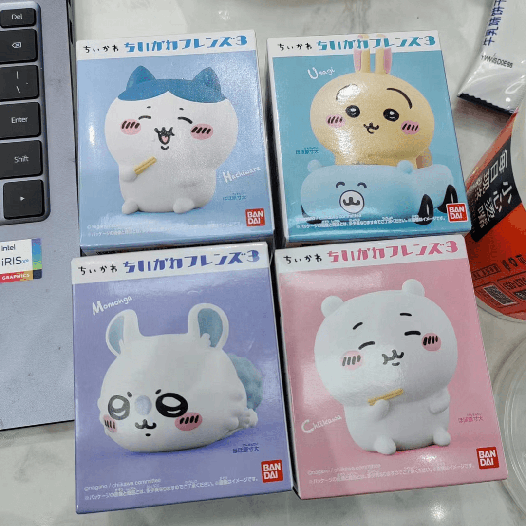 chiikawa小八吉伊乌萨奇飞鼠小车吃饭四个一套