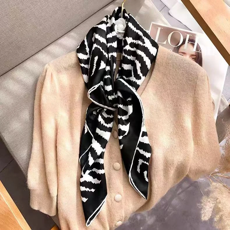 100新款百搭杭州丝绸丝巾90*90#3407