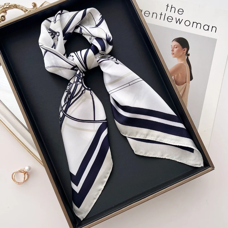 100新款百搭杭州丝绸丝巾70*70#3017