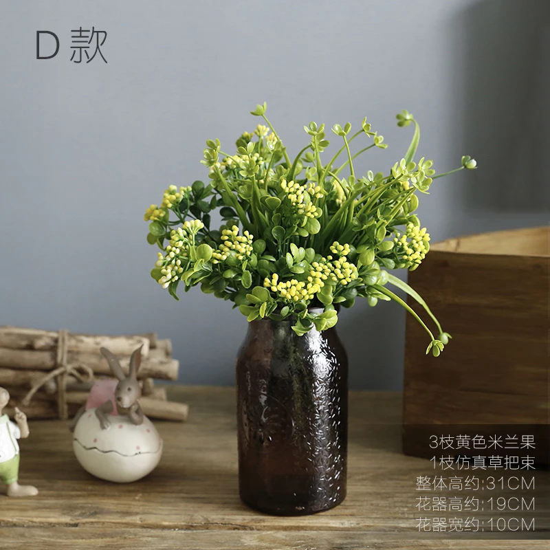 原野单支仿真绿植米兰果子假花插花小野果绿植花插花配材装饰花艺