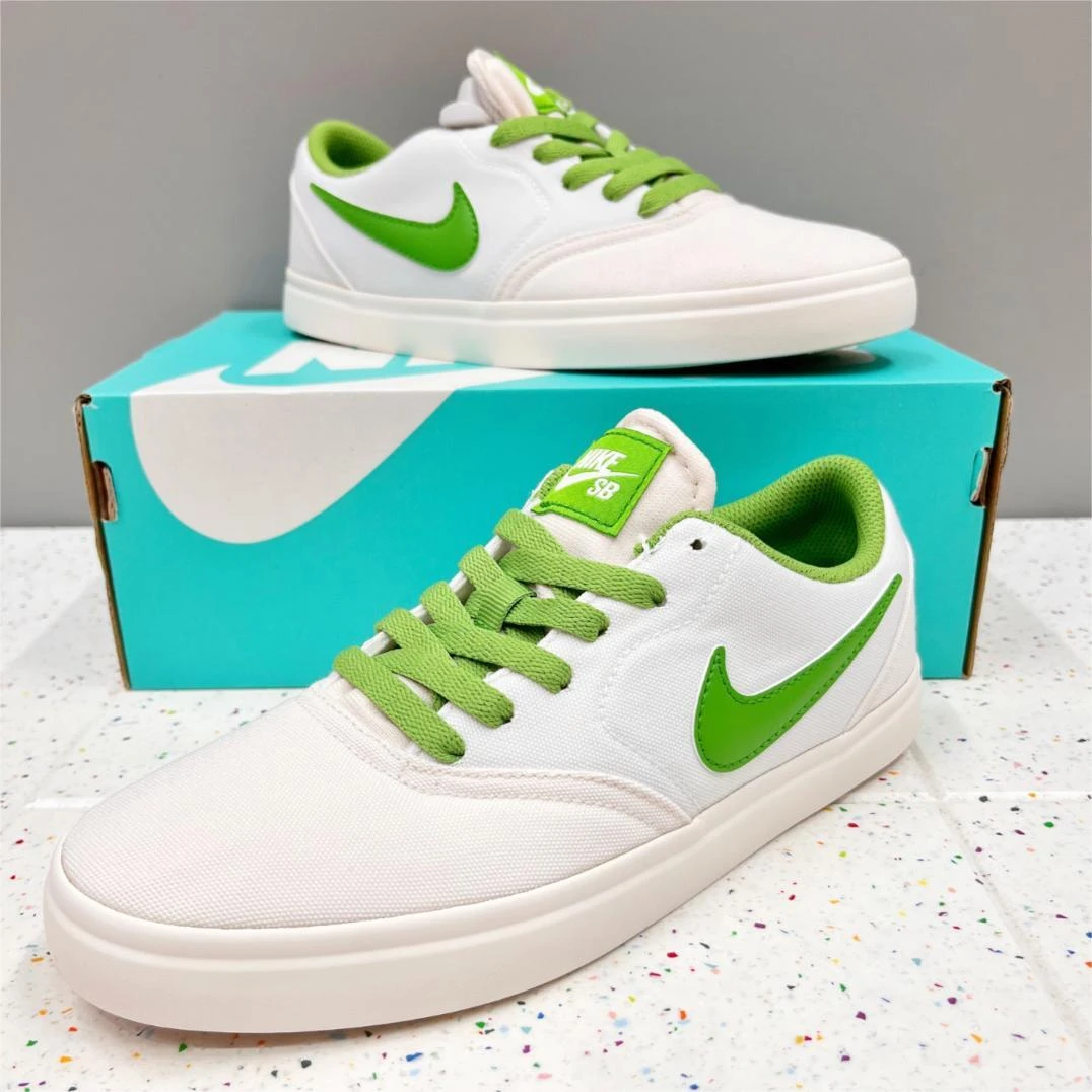 Nike/耐克 SB Check 耐磨低帮防滑系带板鞋 GS 白绿 905373-018