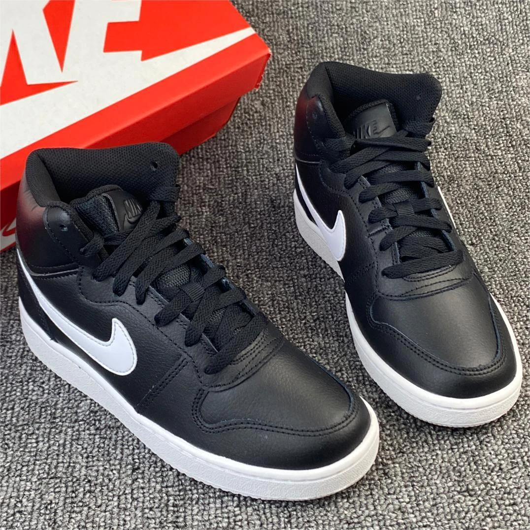 (断码清货)Nike/耐克  EBERNON耐磨中帮板鞋女款 黑白AQ1778-001