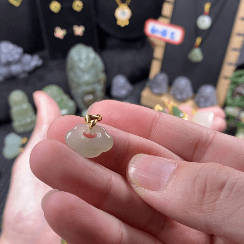 【闪购商品】和田玉颈饰银S925镶嵌