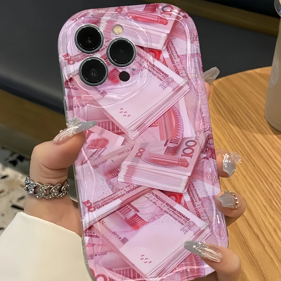 百元大钞苹果15手机壳iPhone14promax防摔13/12全包11高级xr软8p7