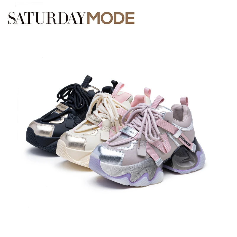 J    SATURDAYMODE时尚百搭女士老爹鞋MD33112G50