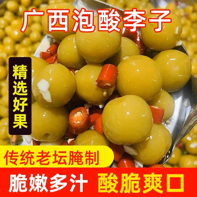 广西酸嘢三月李酸脆李子传统手工腌制开胃酸甜脆爽脆李子500g-5斤