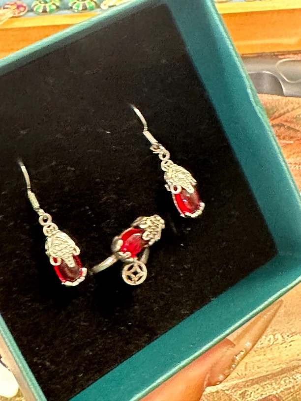 合金耳饰 合金琉璃貔貅耳环复古民族风中国风祥瑞耳饰