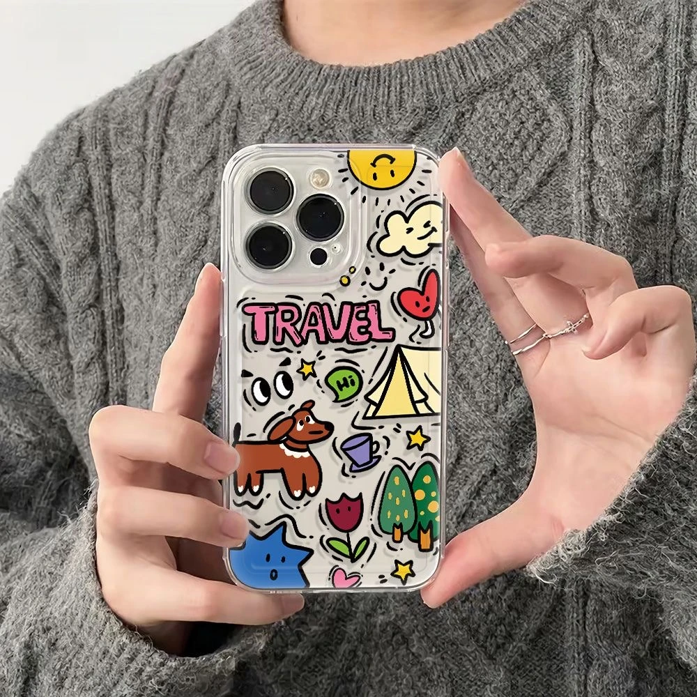 帐篷小狗适用苹果15/14promax手机壳13全包12华为/oppo/小米/vivo