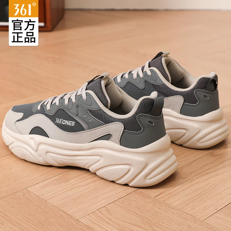 361°男鞋运动鞋休闲鞋跑步鞋软底皮面冬季学生防泼水训练旅游鞋子