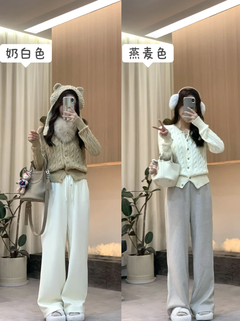 金蘑菇菇 萬搭神裤 秋冬舒适感 暖糯厚实休闲卫裤