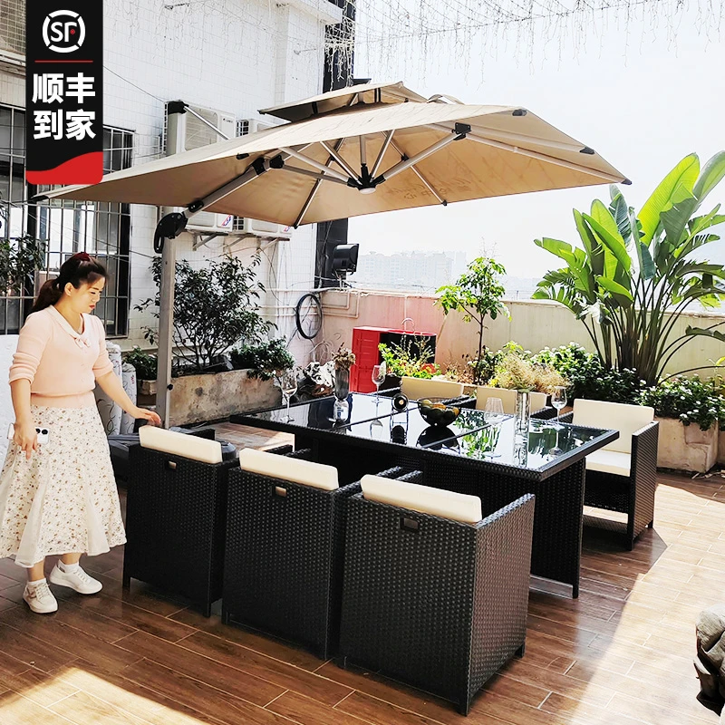 筑梦人家网红爆款藤椅户外桌椅庭院组合别墅花园露台室外阳台藤编