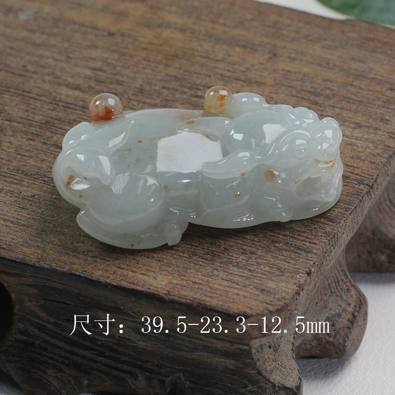 天然翡翠A货洒金糯冰种俏色巧雕特色貔貅男款女款吊坠挂坠