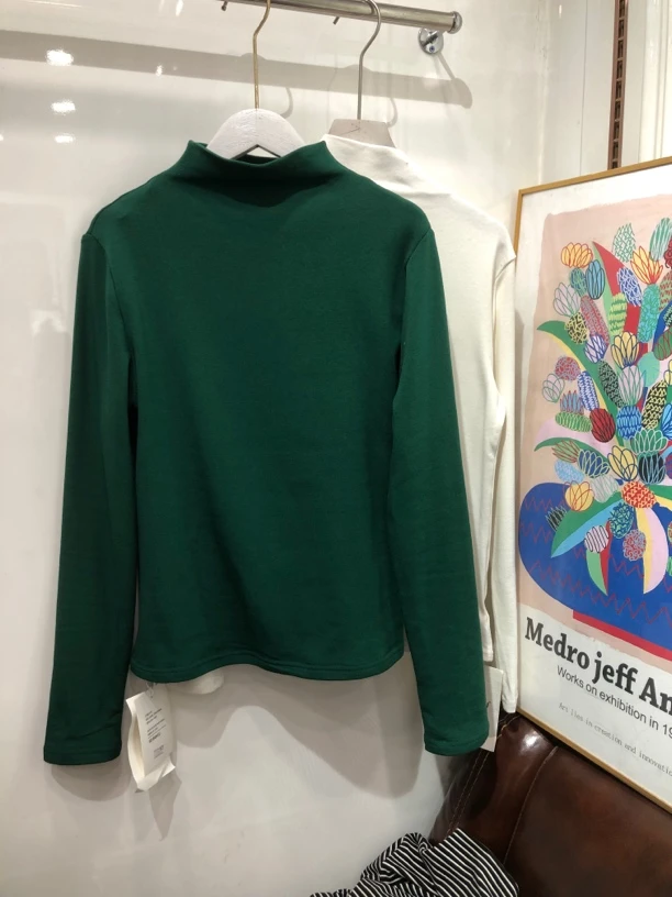 8016 Y57 秋冬半高领 高领弹力长袖