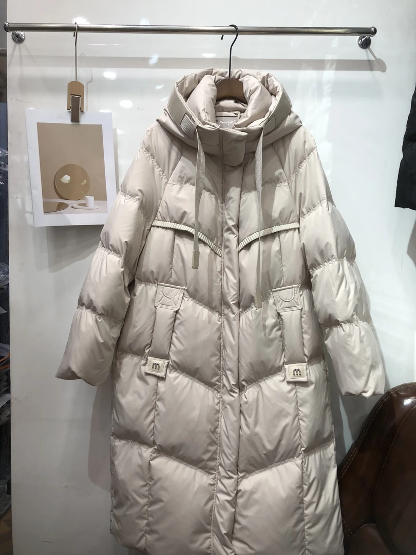 9912 羽绒服女冬季中长款白鸭绒