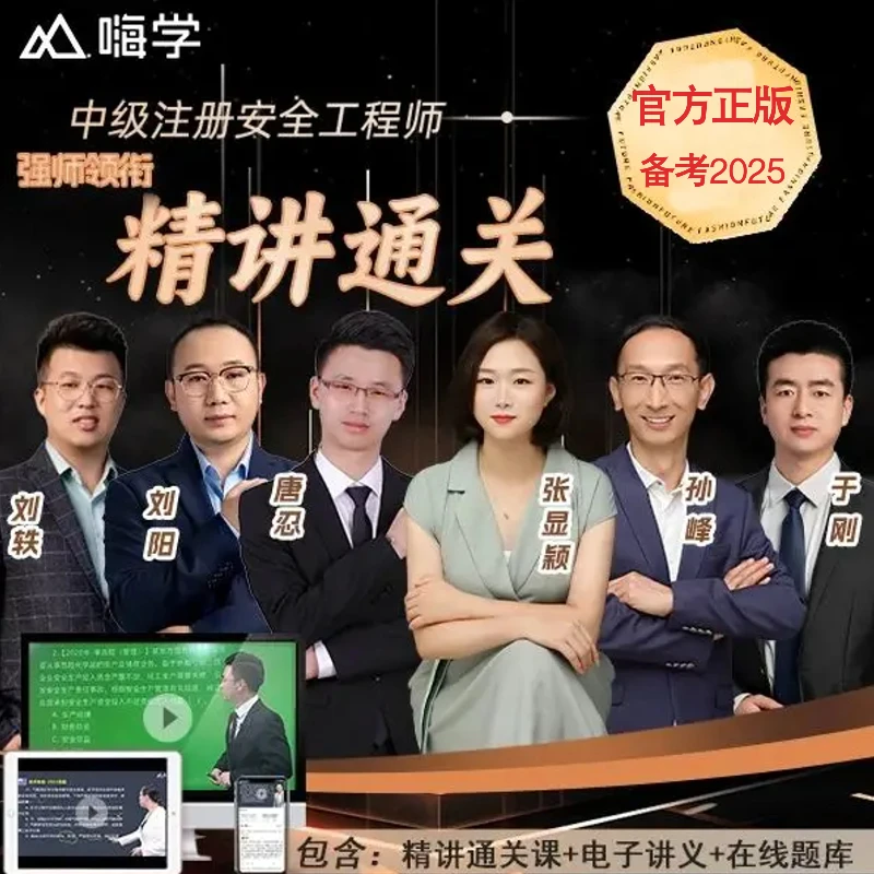 嗨学正版2025年注安精讲班中级注册安全工程师课程题库网课其他