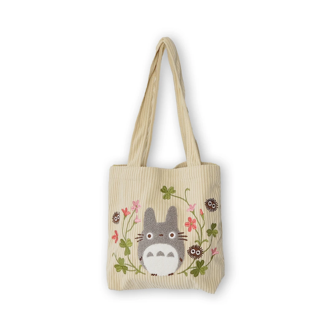 【工厂直销】出日原单 龙猫魔女 灯芯绒手提袋