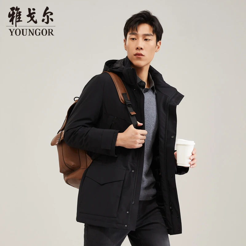 【极寒系列+绒子羽绒】新款85鸭绒商务休闲长款羽绒服A雅戈尔439984