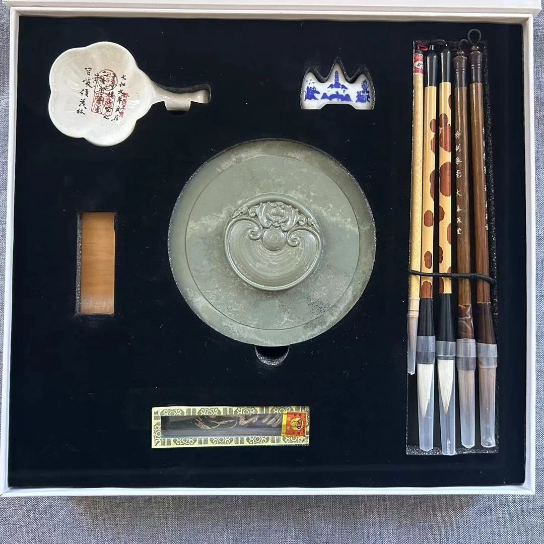松花石文房四宝礼盒非遗品牌手工艺精美制作优质大气文房匠心出品
