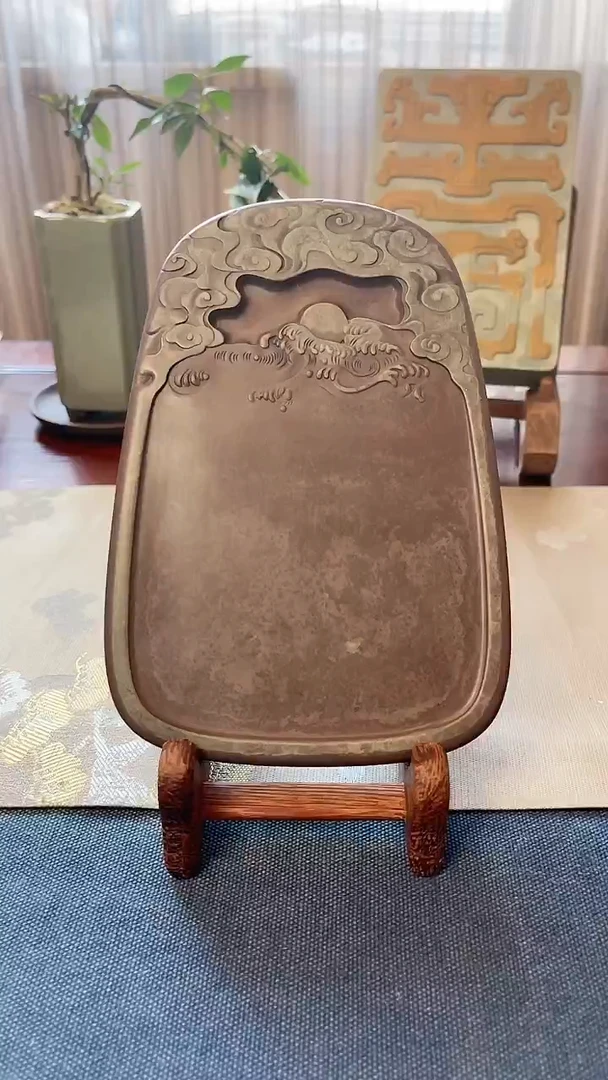 【闪购商品】松花石砖雕来潮砚