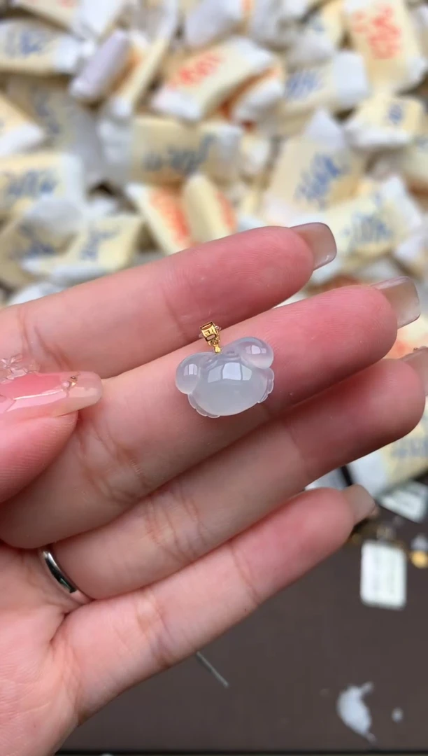 【闪购商品】翡翠挂件18K金镶嵌一
